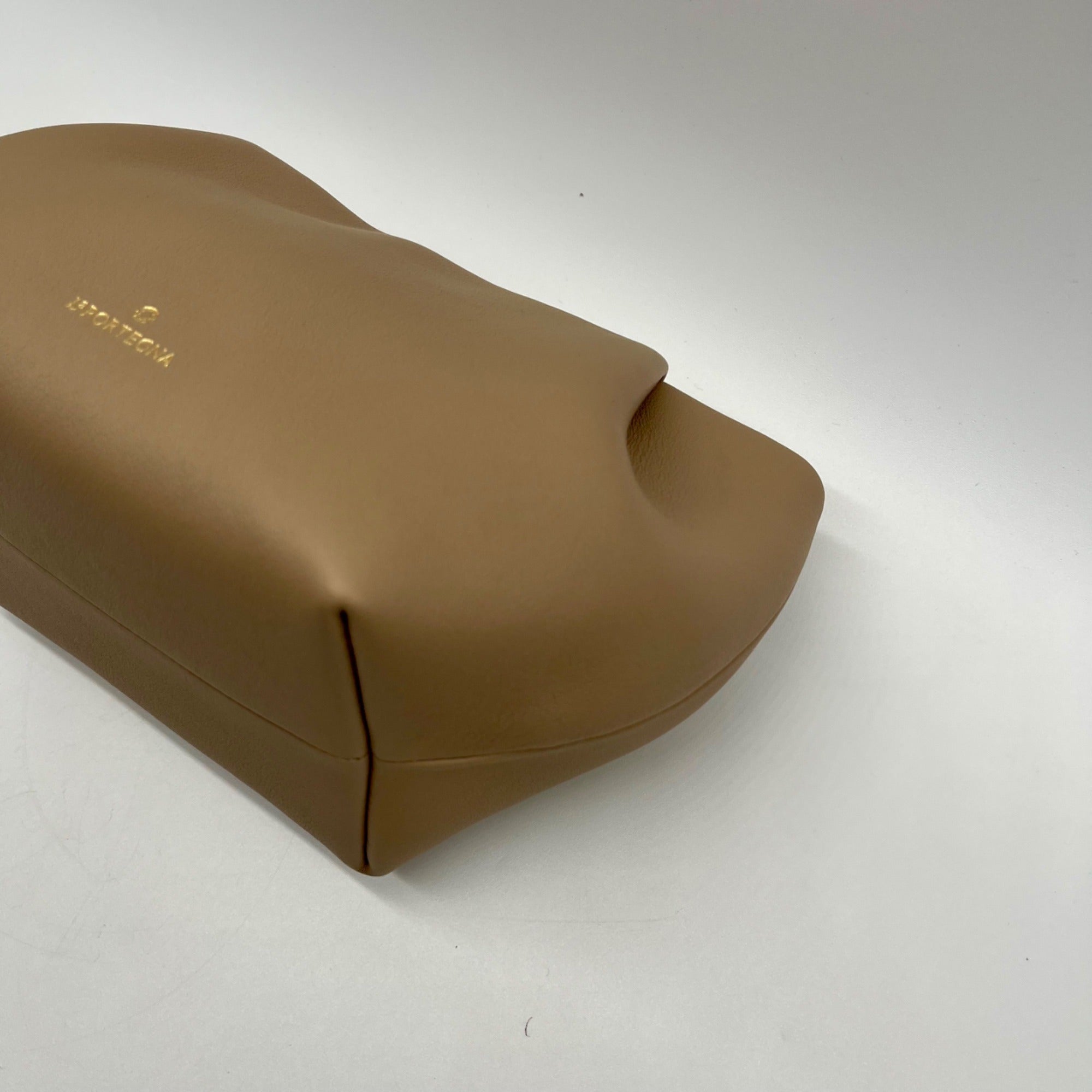 La Portegna Taupe Leather Marta Wristlet