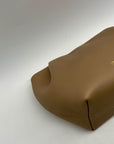 La Portegna Taupe Leather Marta Wristlet