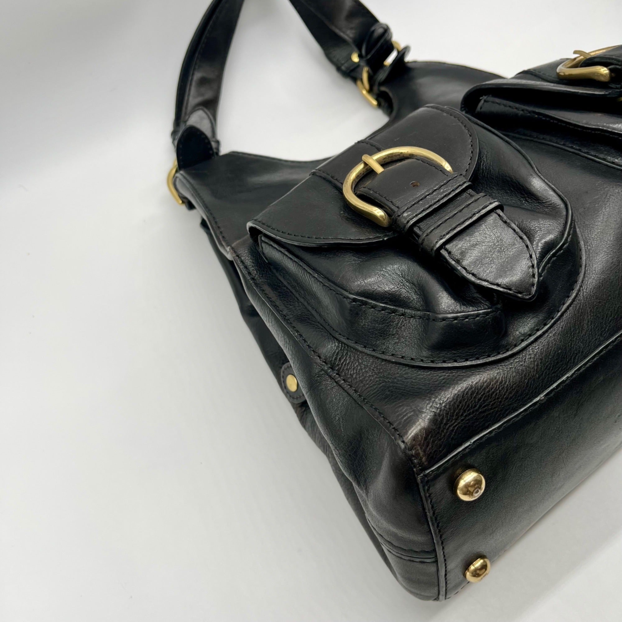 Banana Republic Black Leather Shoulder Bag