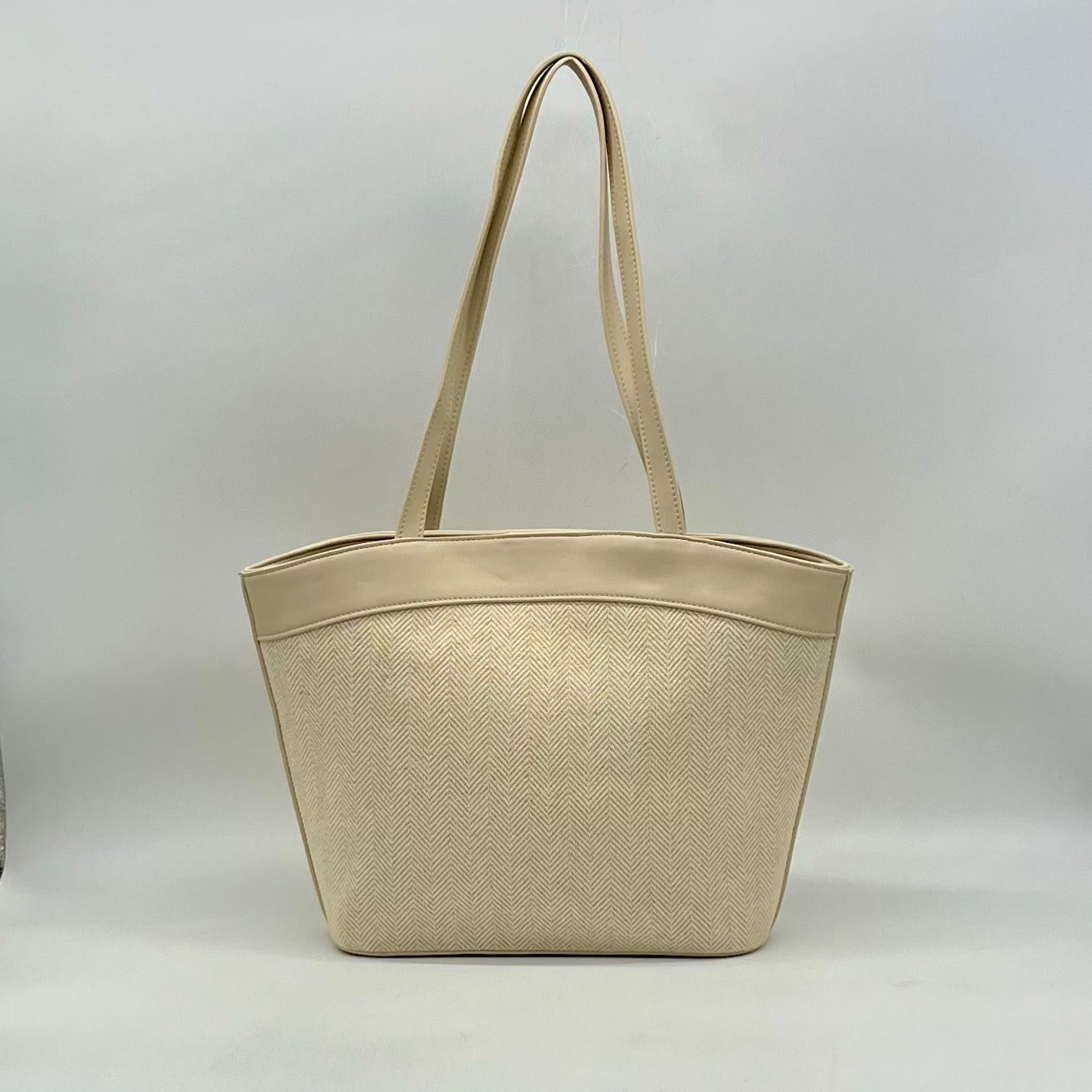 MMS Beige Woven Raffia Shoulder Bag