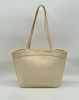 MMS Beige Woven Raffia Shoulder Bag