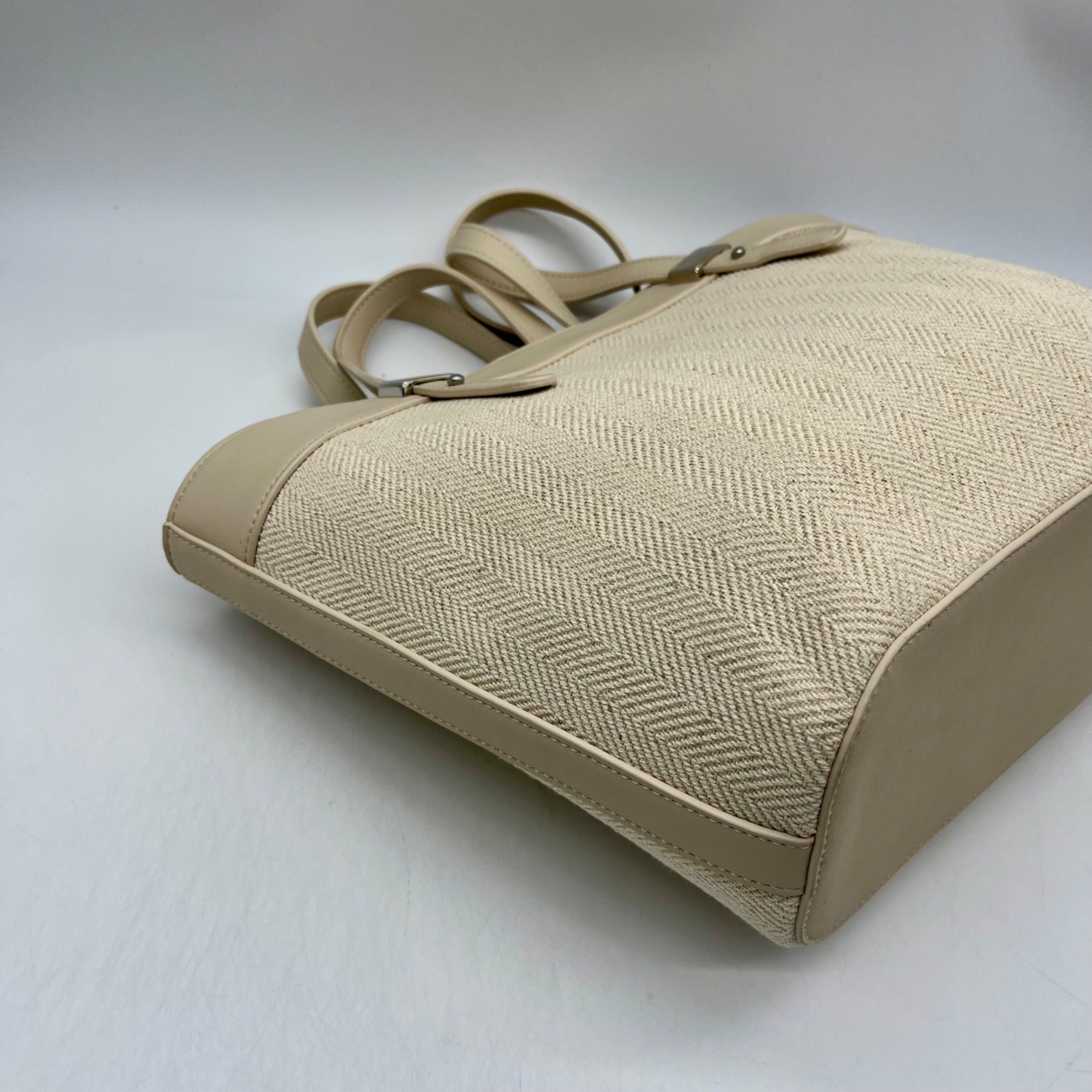 MMS Beige Woven Raffia Shoulder Bag