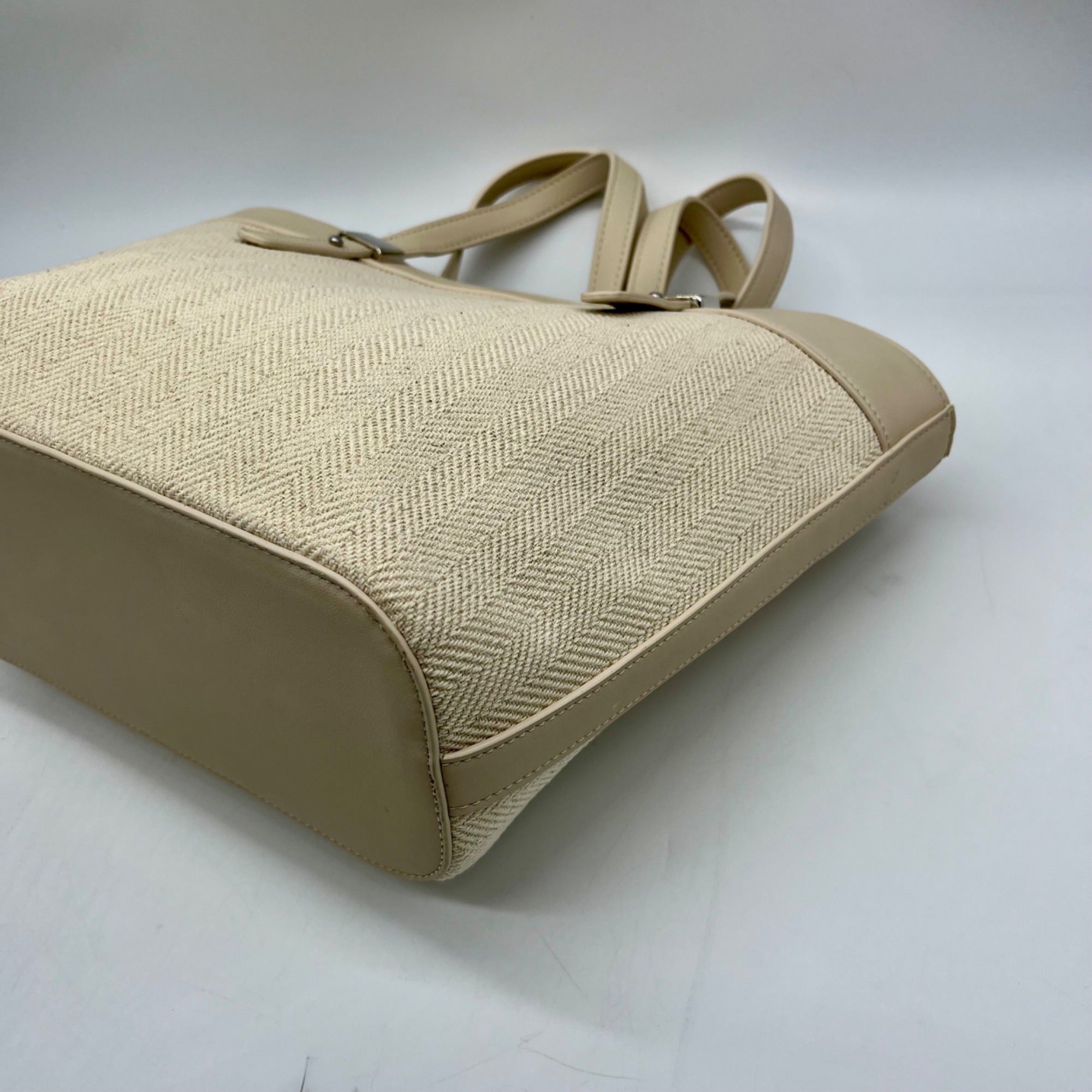 MMS Beige Woven Raffia Shoulder Bag