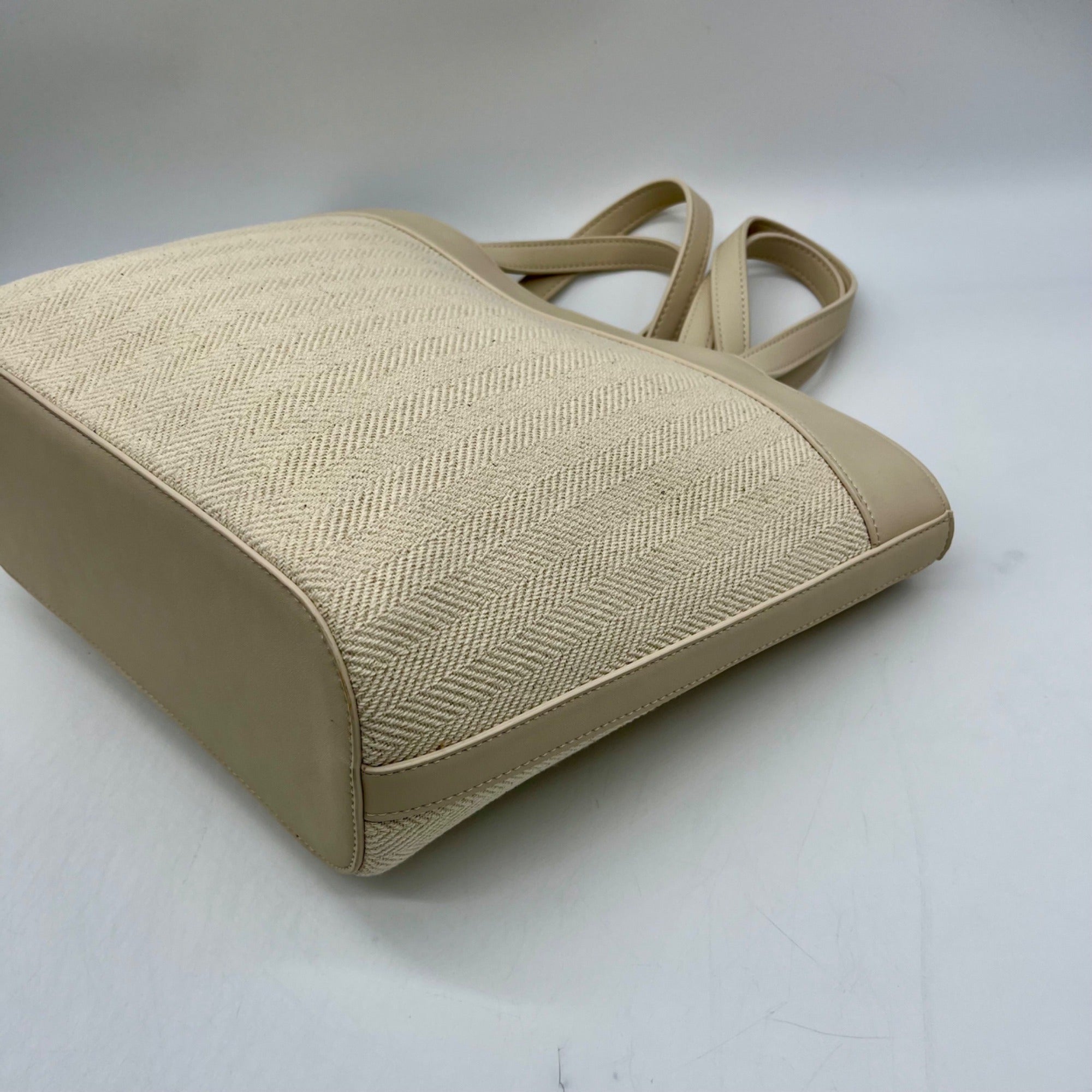 MMS Beige Woven Raffia Shoulder Bag