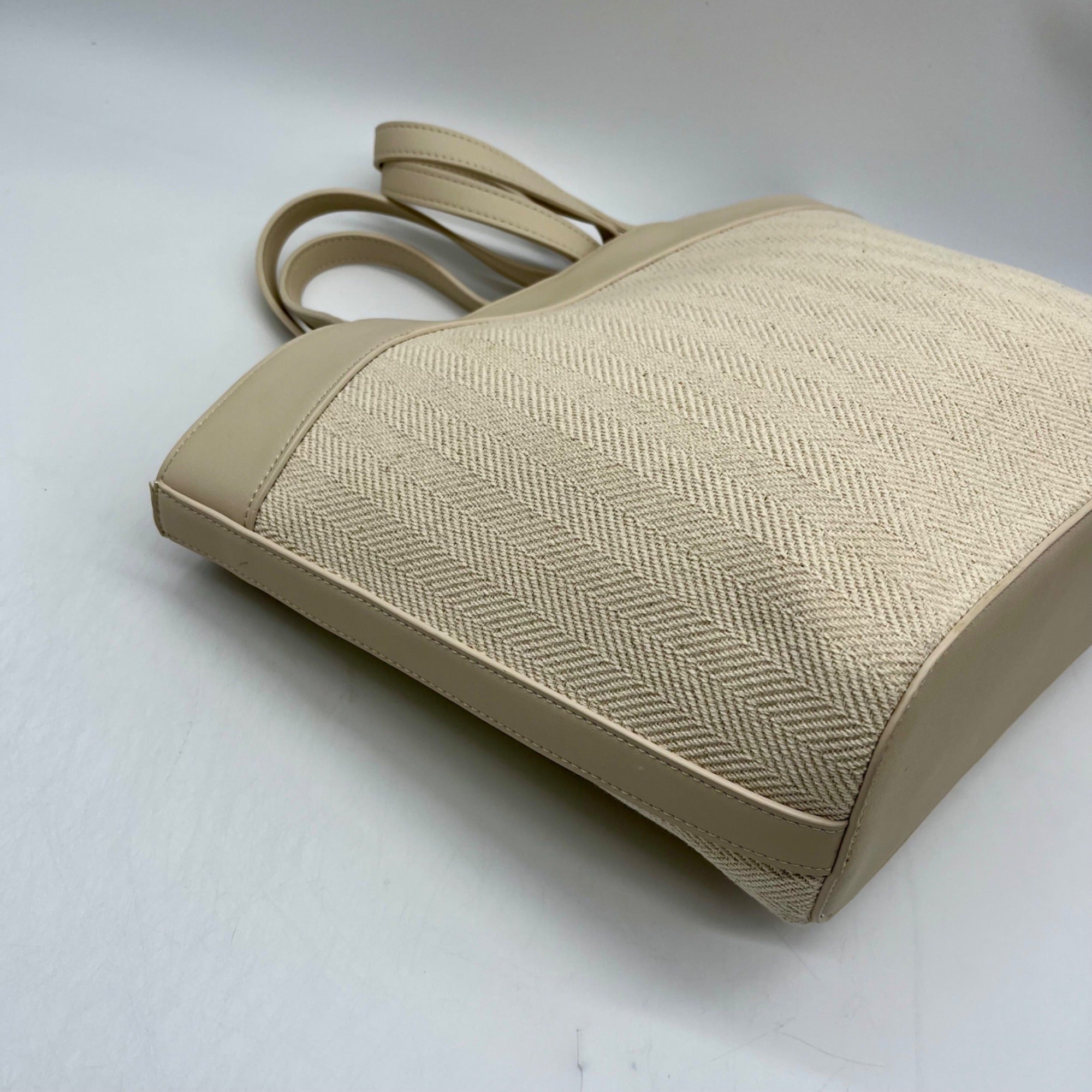MMS Beige Woven Raffia Shoulder Bag