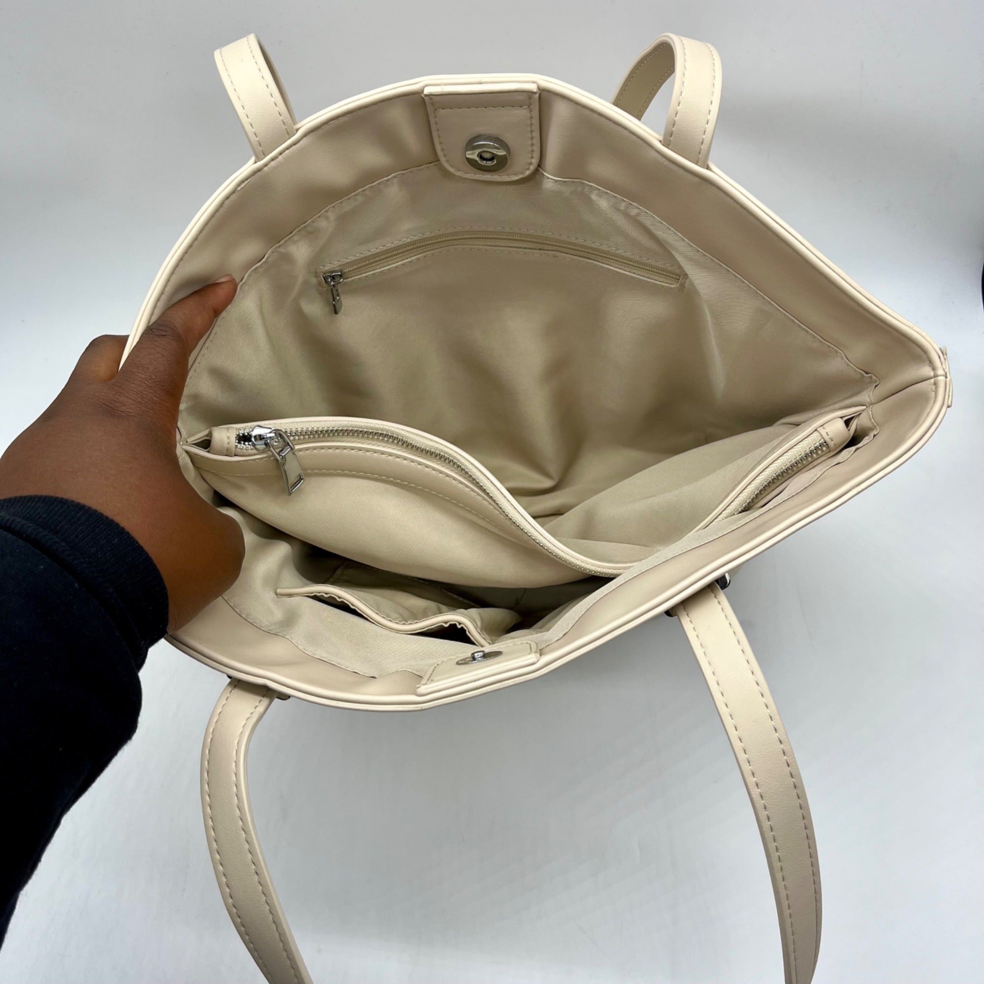 MMS Beige Woven Raffia Shoulder Bag