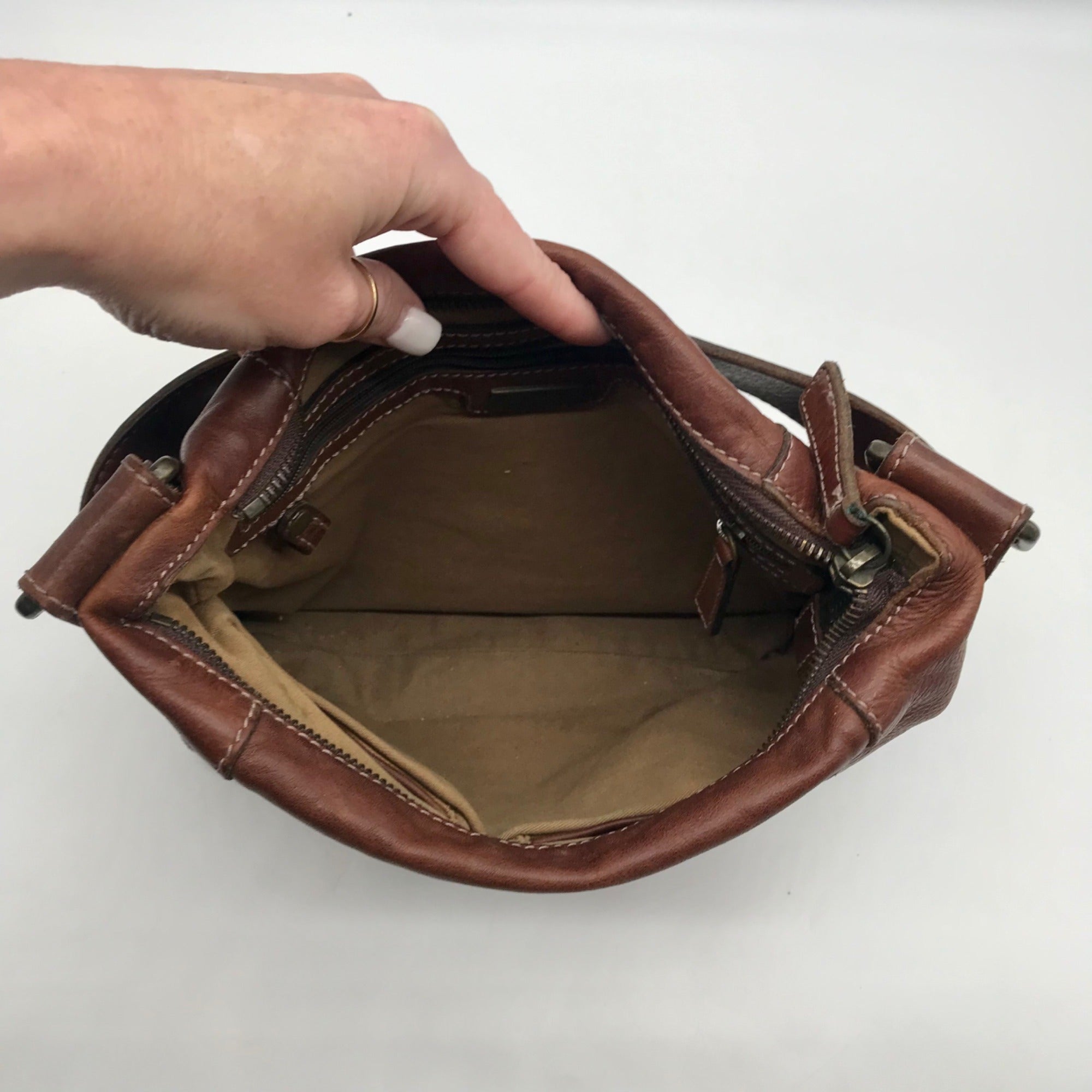 Banana Republic Brown Vintage Leather Shoulder Bag