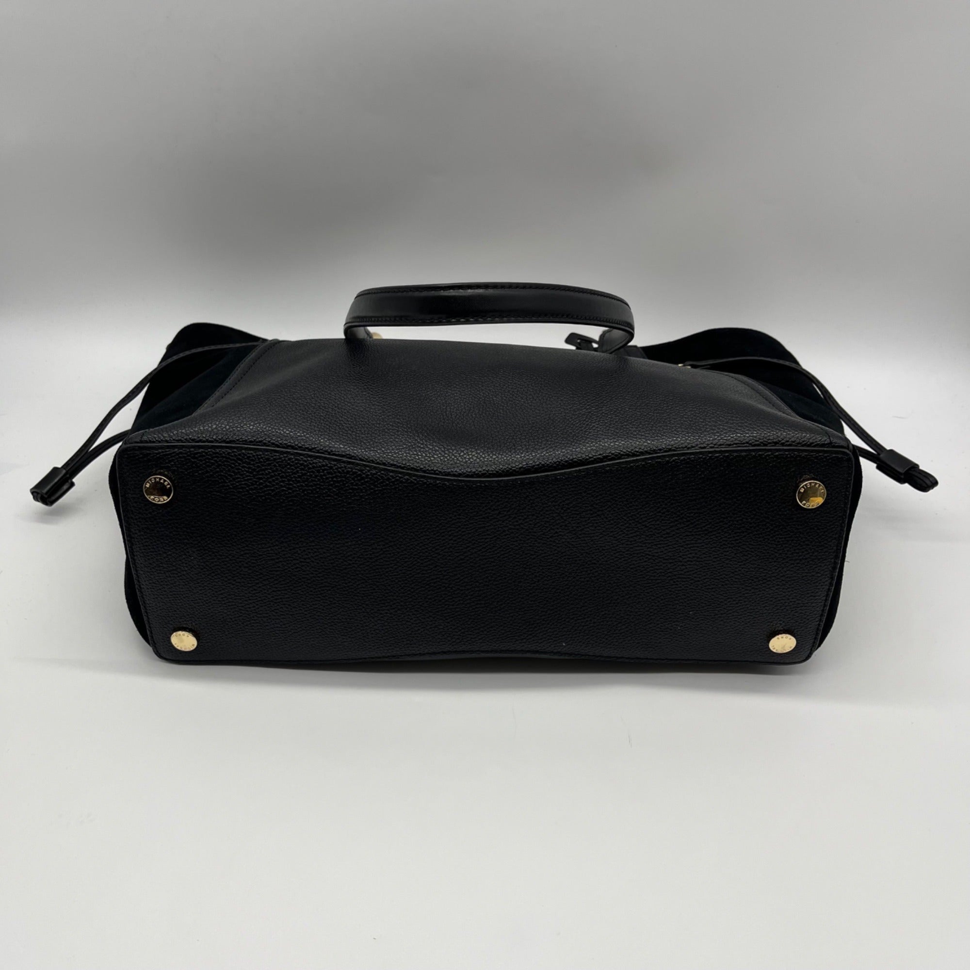 Michael Kors Black Pebbled Leather &amp; Suede Shoulder Bag