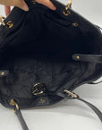 Michael Kors Black Pebbled Leather & Suede Shoulder Bag