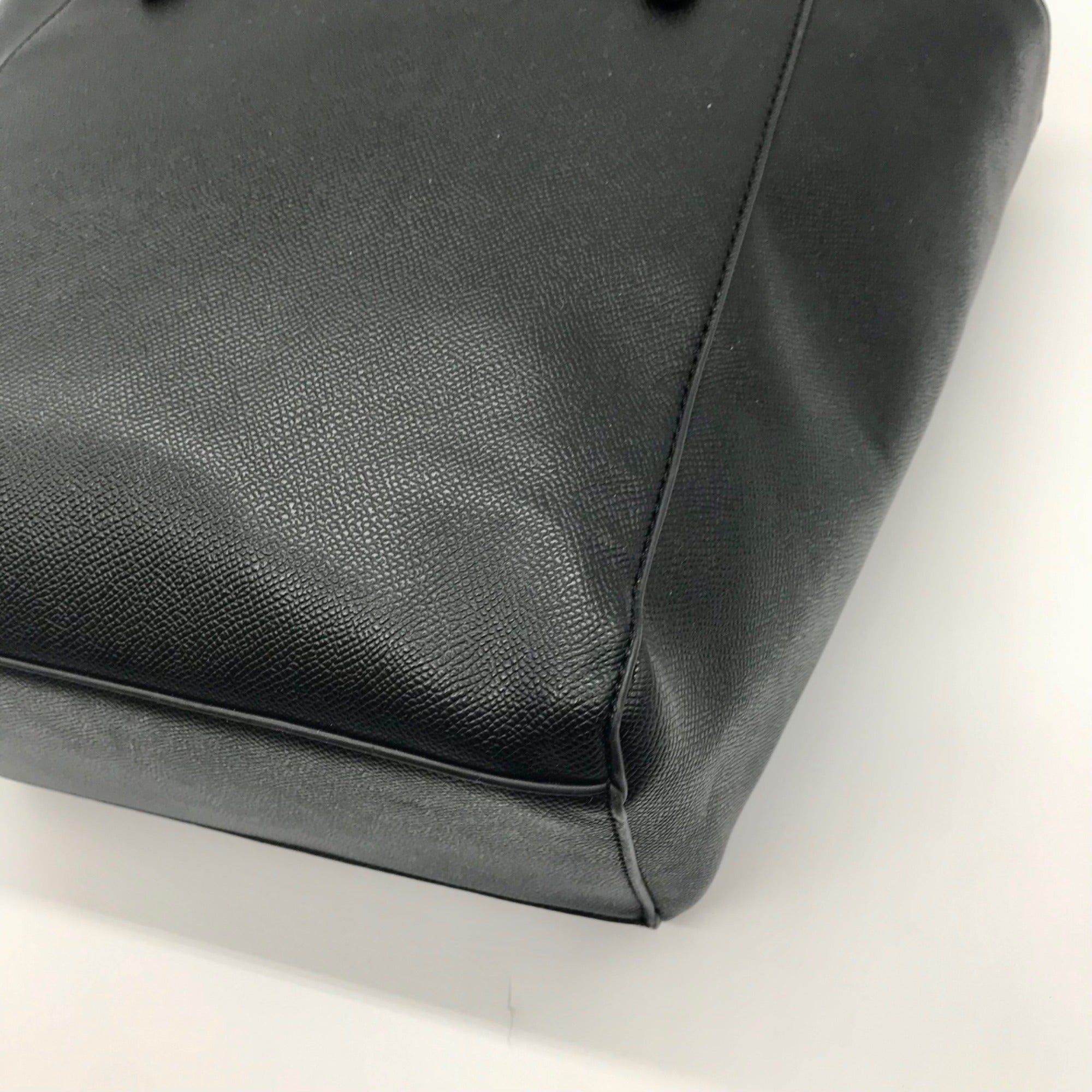 Betsey Johnson Black Faux Leather Triple Compartment Shoulder Tote Bag