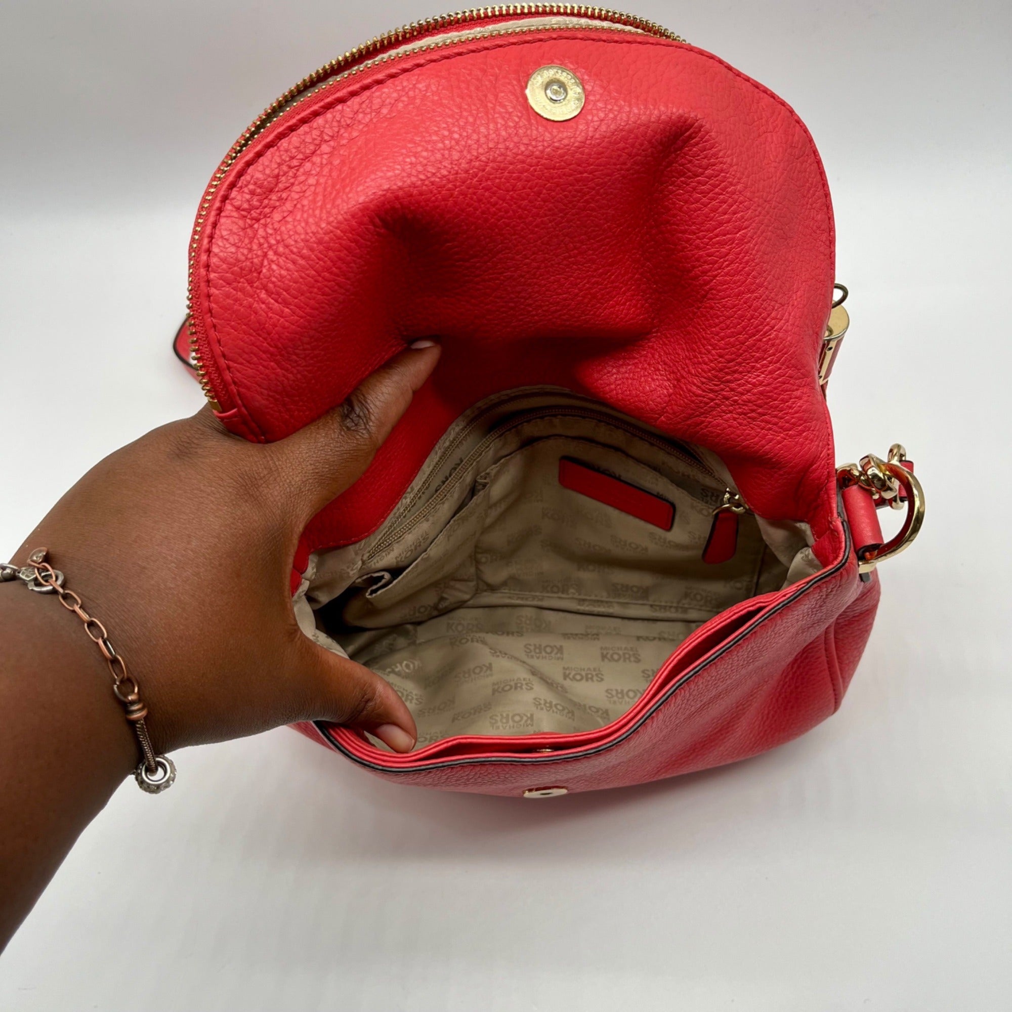 Kate Spade Coral Pebbled Leather Crossbody Bag