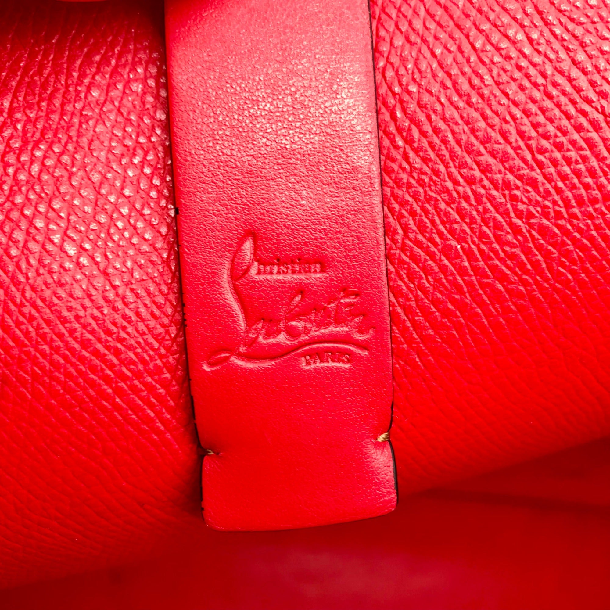 Christian Louboutin Nude Pebbled Leather Cabata Tote Bag