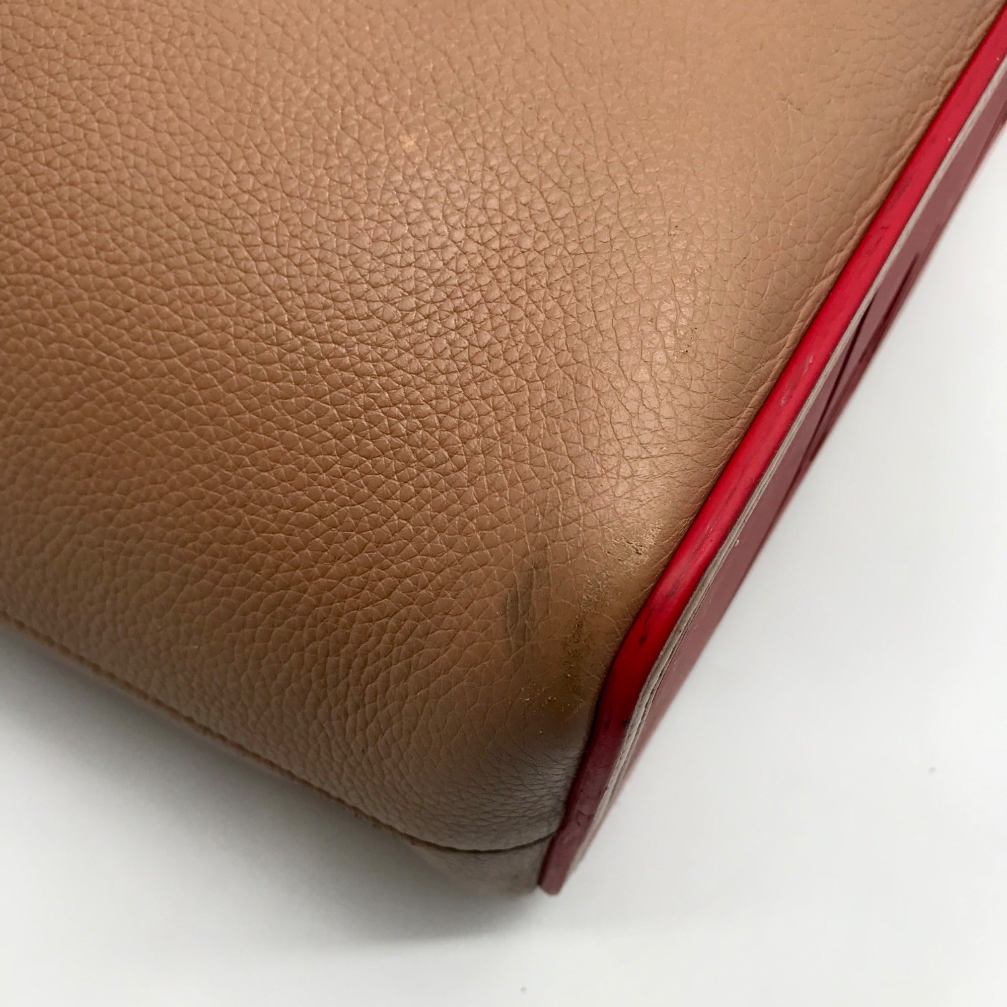 Christian Louboutin Nude Pebbled Leather Cabata Tote Bag