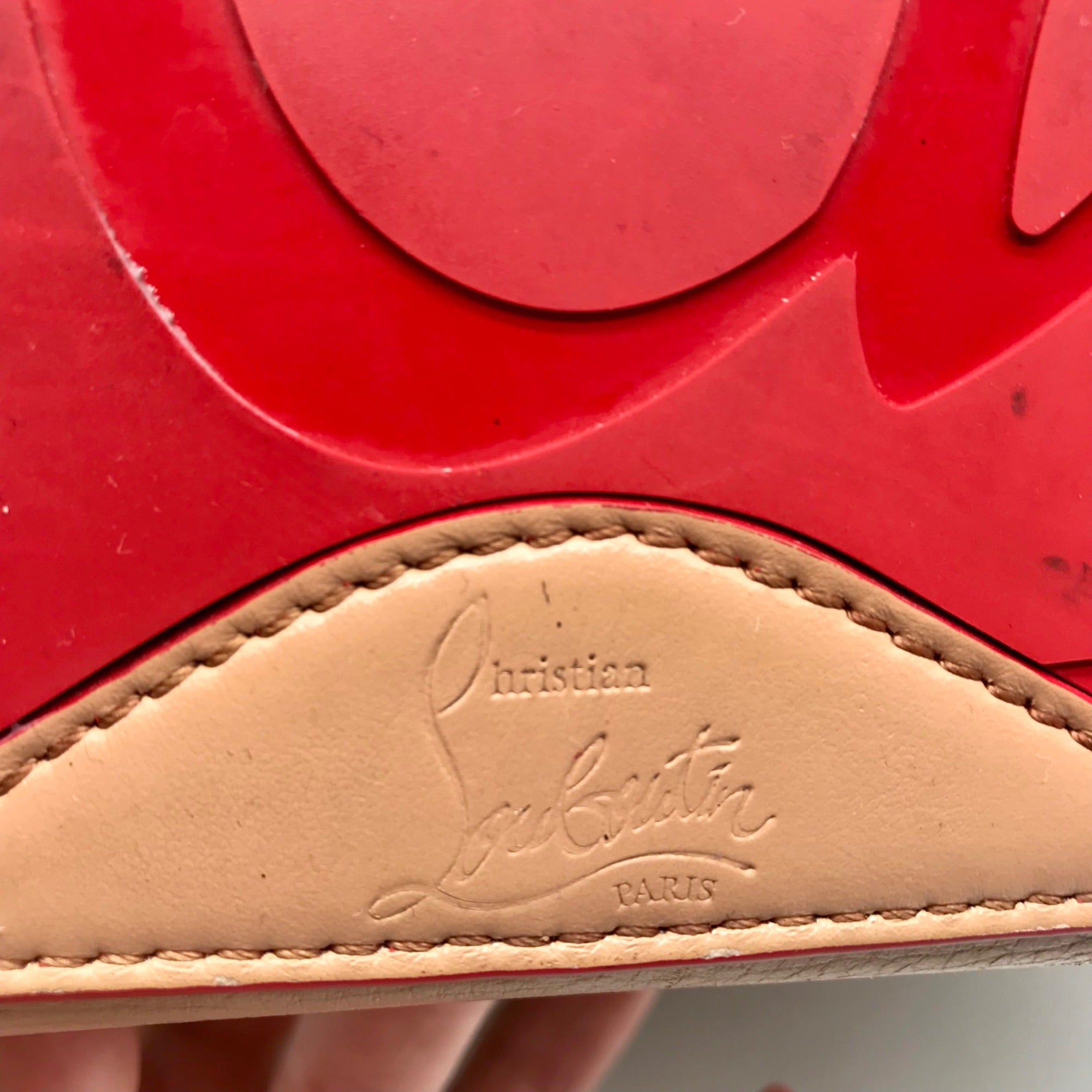 Christian Louboutin Nude Pebbled Leather Cabata Tote Bag