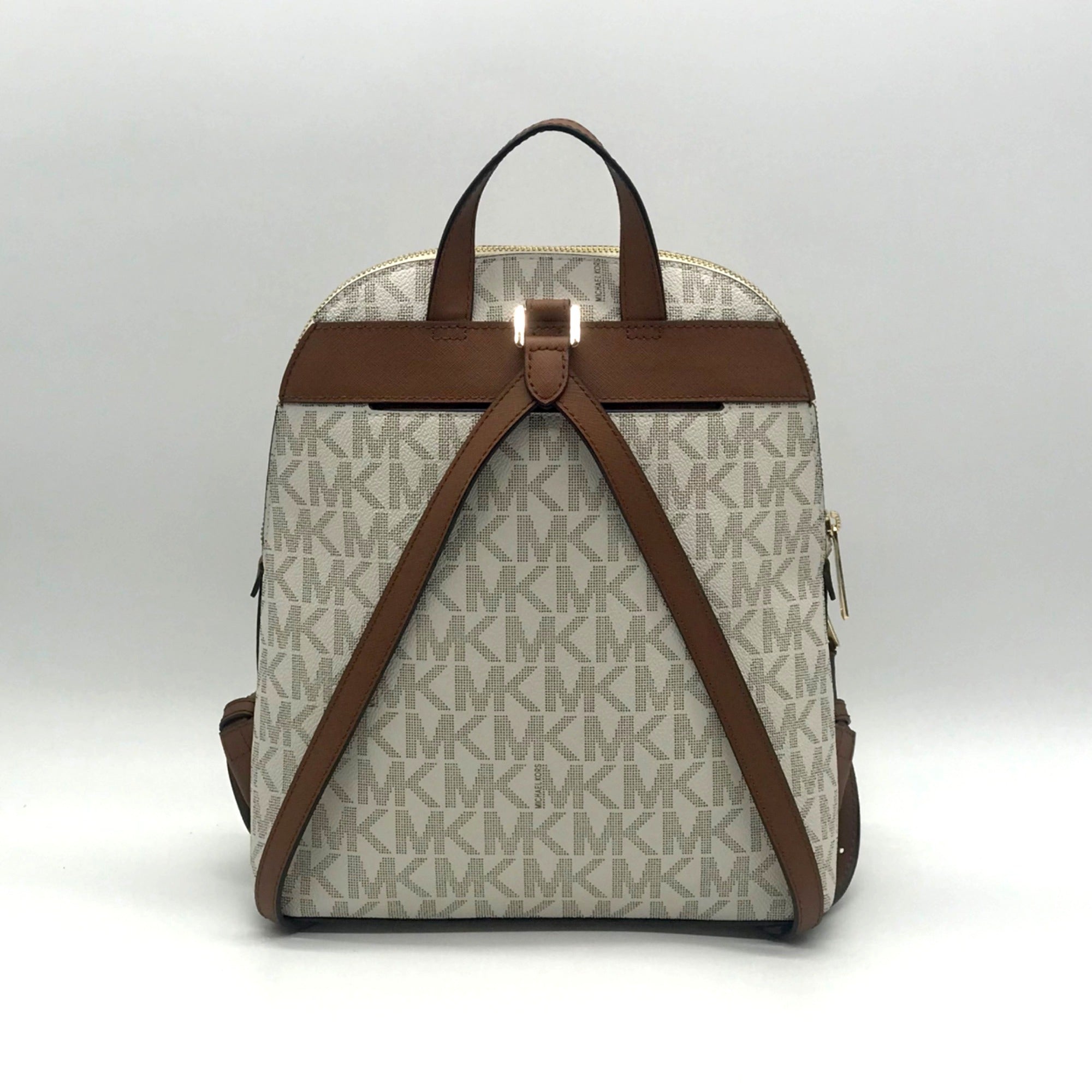 Michael Kors Cream Coated Canvas Cindy Signature Backpack