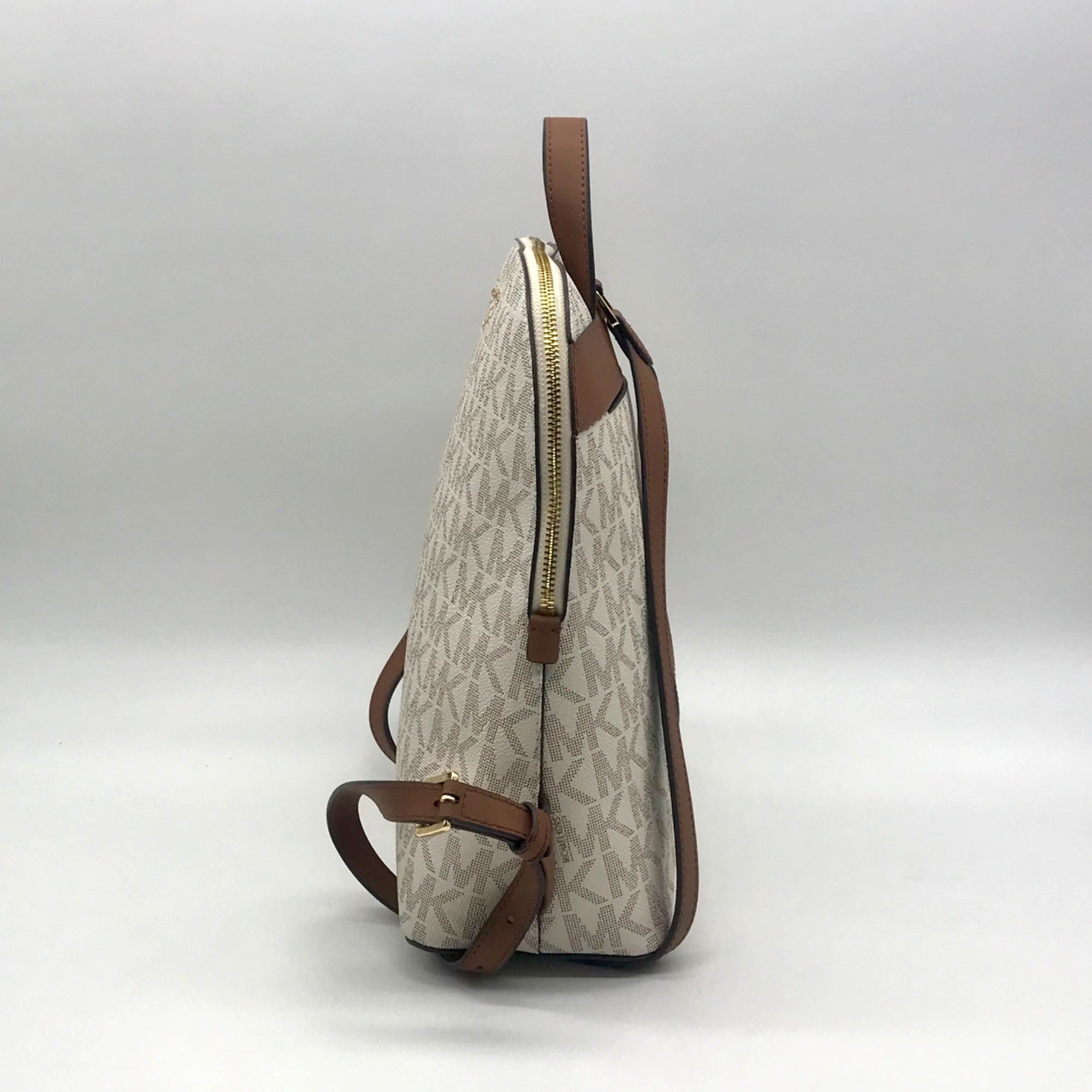 Michael Kors Cream Coated Canvas Cindy Signature Backpack