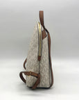 Michael Kors Cream Coated Canvas Cindy Signature Backpack