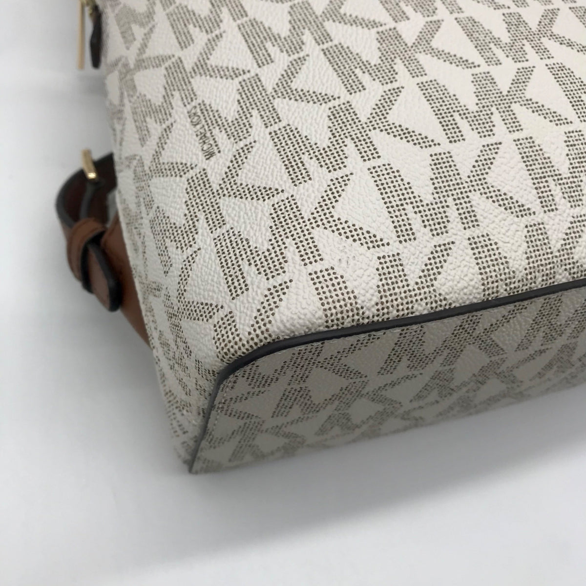 Michael Kors Cream Coated Canvas Cindy Signature Backpack