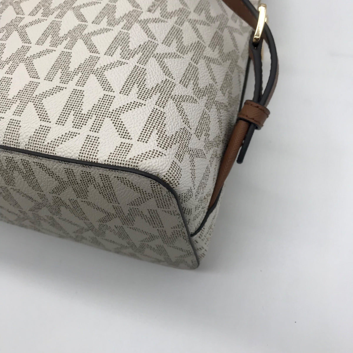 Michael Kors Cream Coated Canvas Cindy Signature Backpack