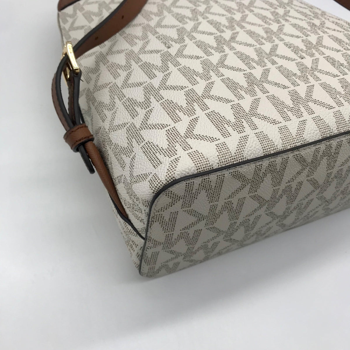 Michael Kors Cream Coated Canvas Cindy Signature Backpack