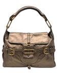 Jimmy Choo Metallic Bronze Leather Tulita Hobo Bag