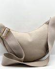July Beige Canvas Crescent Everyday Crossbody Bag