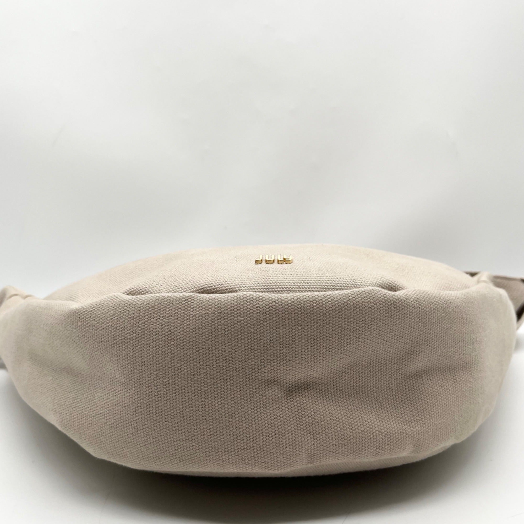 July Beige Canvas Crescent Everyday Crossbody Bag