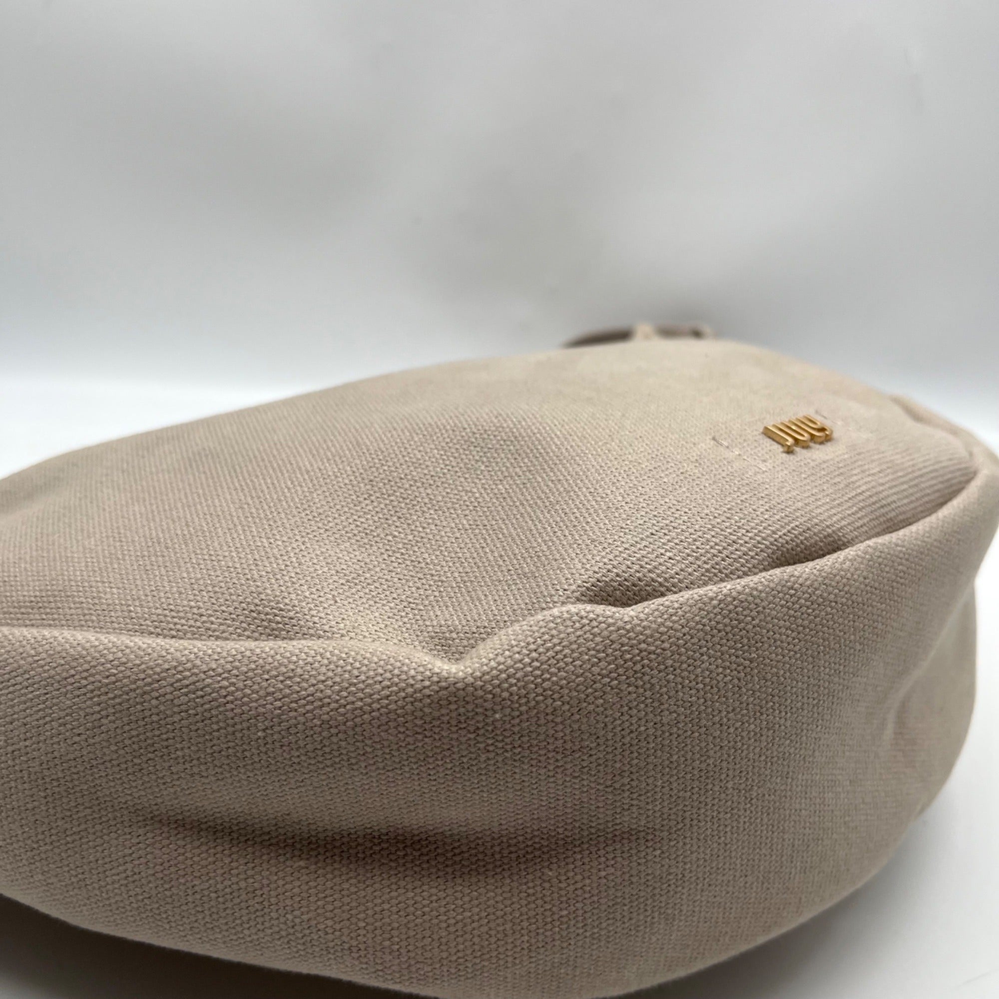 July Beige Canvas Crescent Everyday Crossbody Bag