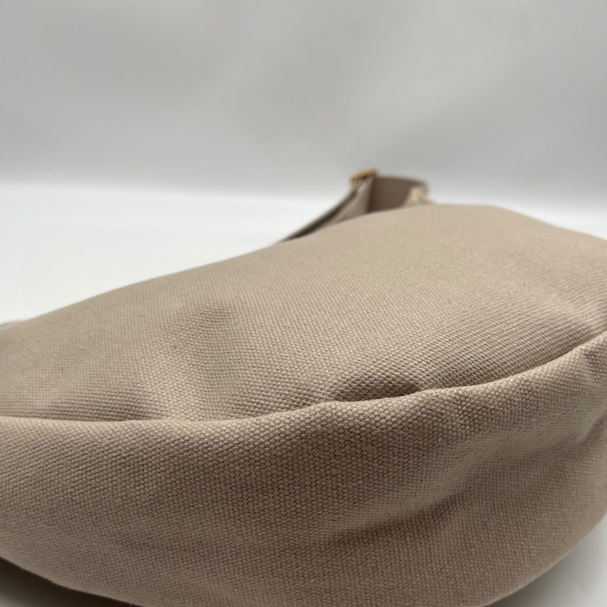 July Beige Canvas Crescent Everyday Crossbody Bag