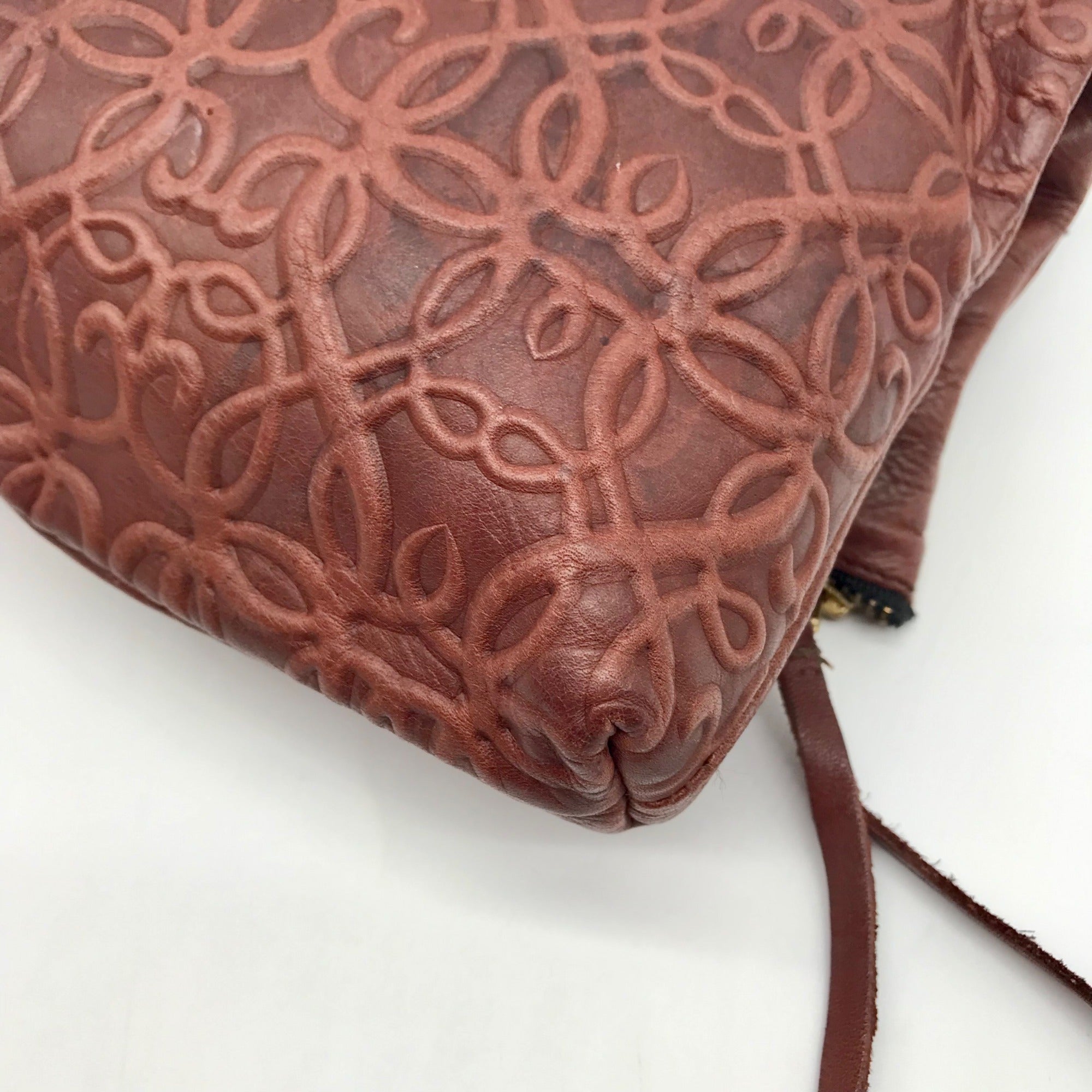 Alex And Ani Brown Leather Gabriel Fold Over Clutch