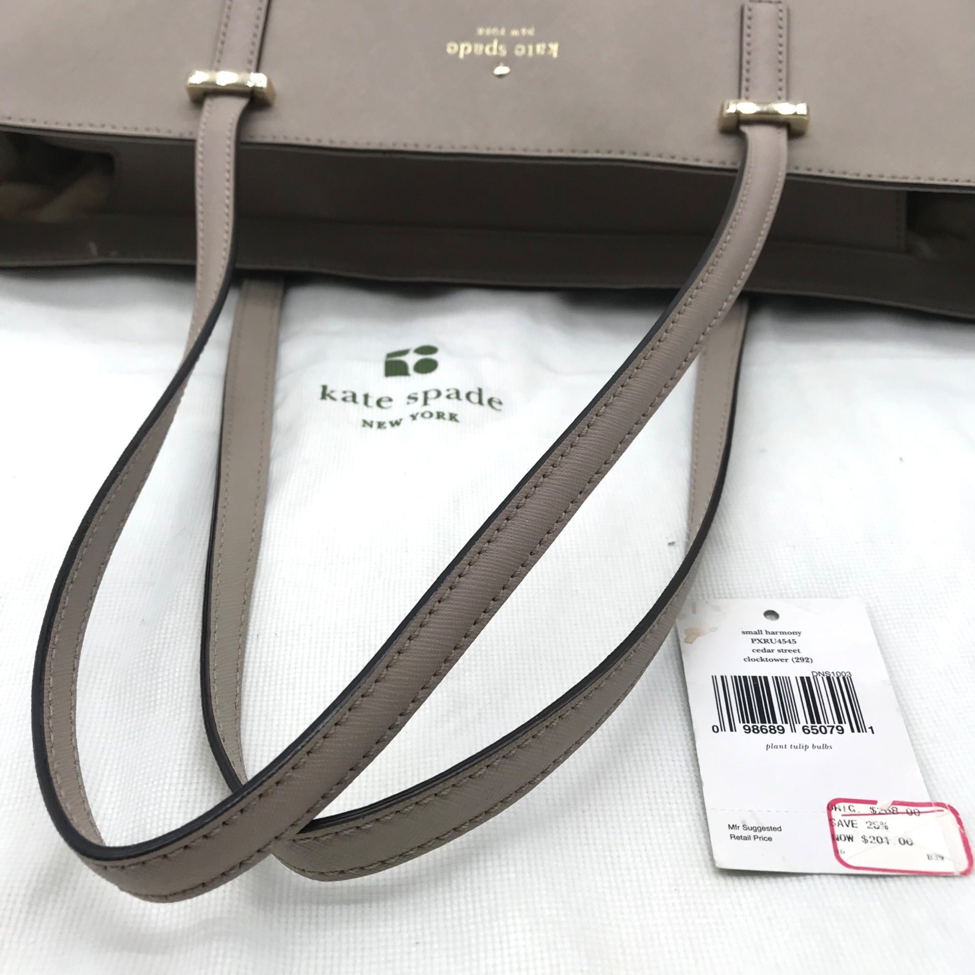 Kate Spade Cedar Street Gray Saffiano Leather Harmony Tote