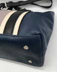 Dana Buchman Blue Pebbled Faux Leather Shoulder Bag