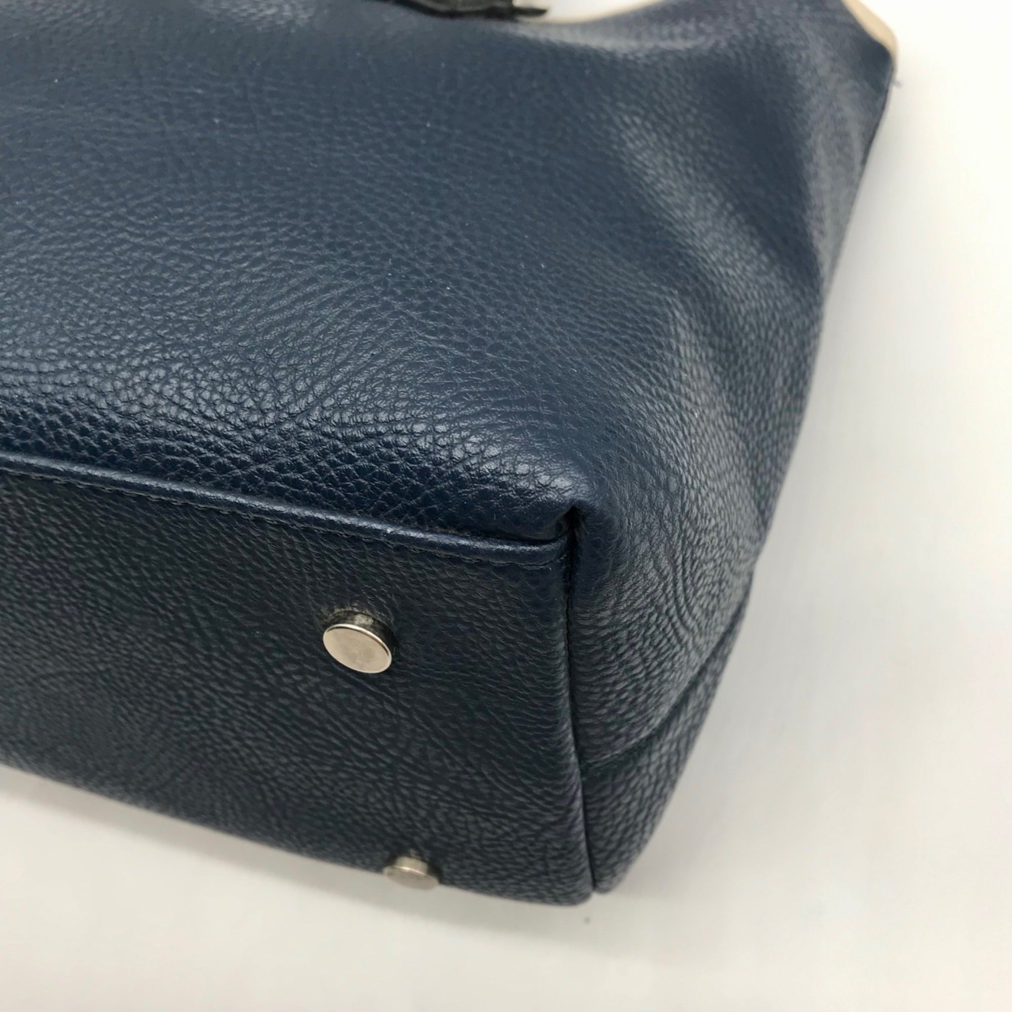 Dana Buchman Blue Pebbled Faux Leather Shoulder Bag