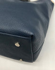 Dana Buchman Blue Pebbled Faux Leather Shoulder Bag