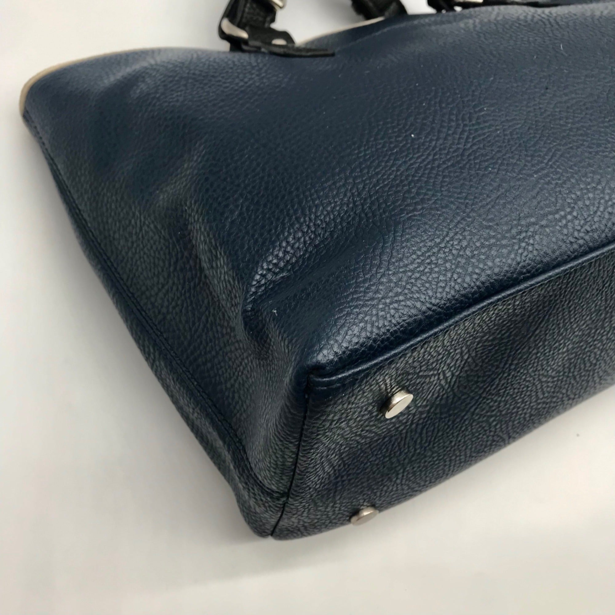 Dana Buchman Blue Pebbled Faux Leather Shoulder Bag