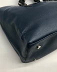Dana Buchman Blue Pebbled Faux Leather Shoulder Bag