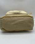 Celine Beige And Yellow Canvas Boogie Satchel Bag