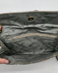 Oleg Cassini Vintage Metallic Snakeskin Leather Crossbody Clutch