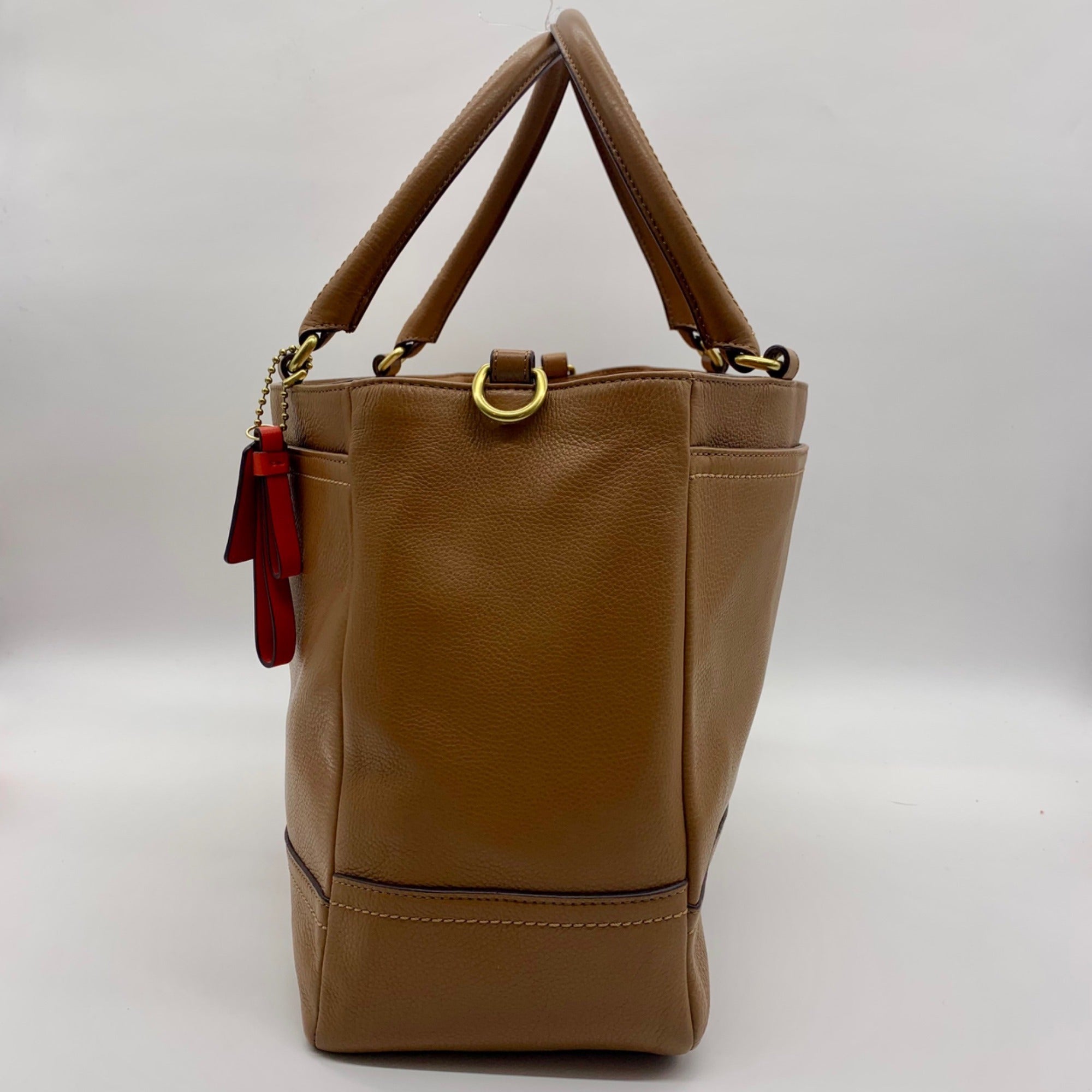 Coach Brown Leather Convertible Shoulder Bag F23268