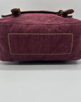 Old Trend Burgundy & Brown Canvas With Leather Trim KnoxBackpack