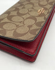 Coach Brown Monogram Coated Canvas Wallet