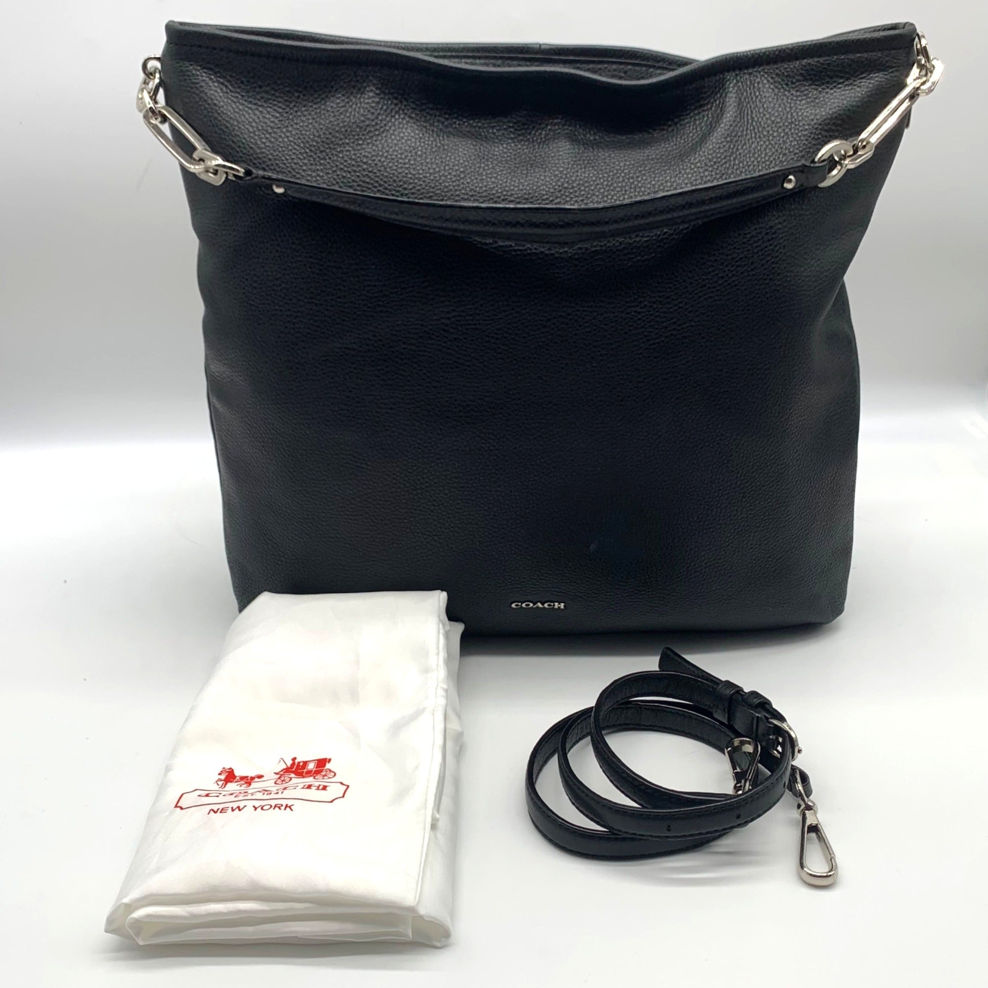 Coach Black Leather Madison Hobo Bag 27858