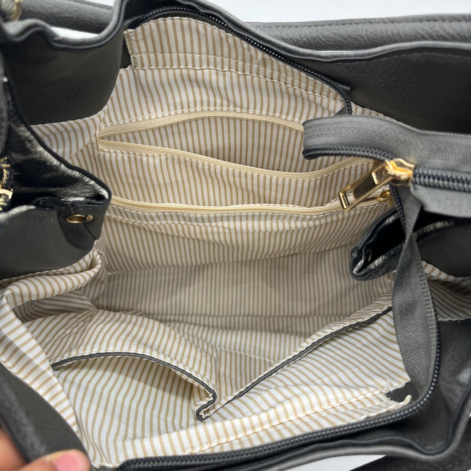 MKF Charcoal April Hobo Bag