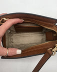 Michael Kors Brown Leather Mini Selma Crossbody Bag