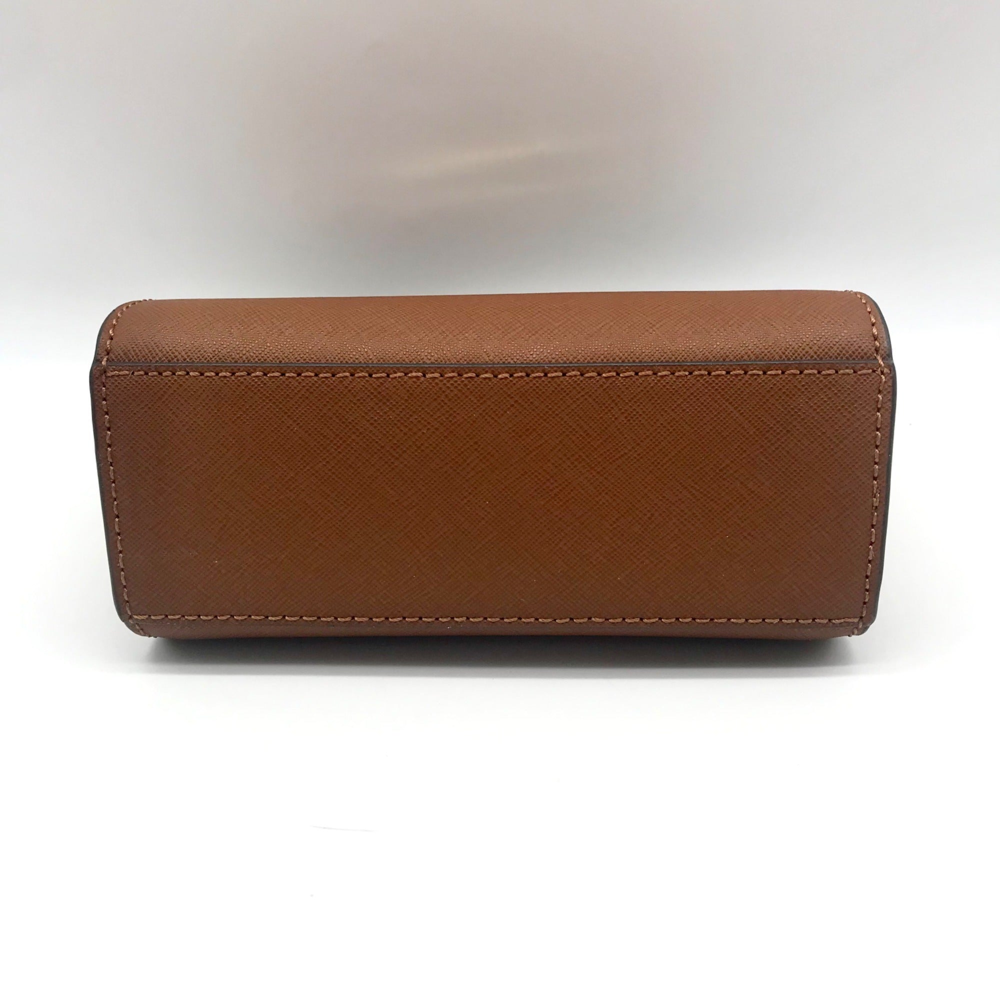Michael Kors Brown Leather Mini Selma Crossbody Bag
