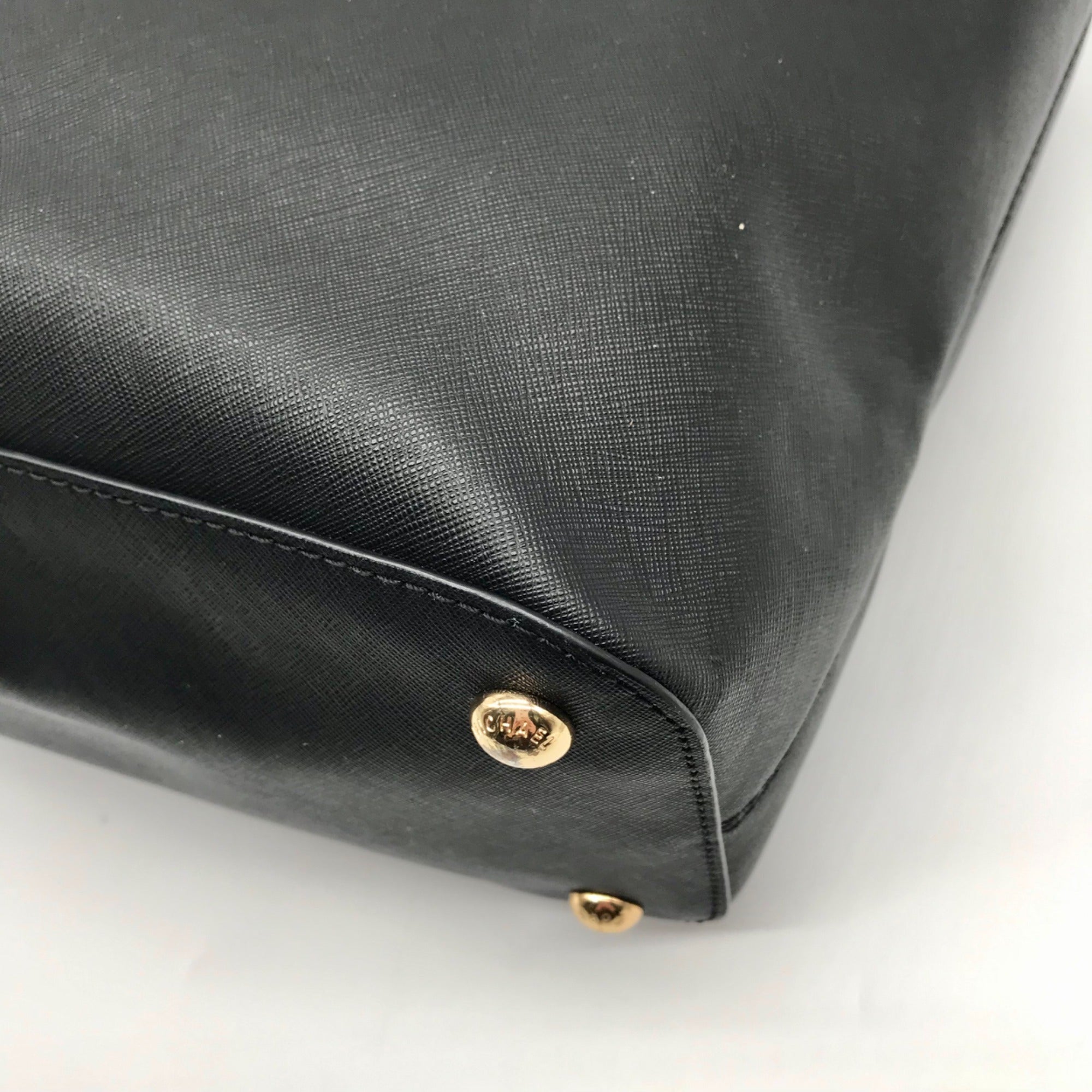 Michael Kors Black Saffiano Leather Jet Set Multi-Function Pocket Tote Bag