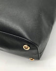 Michael Kors Black Saffiano Leather Jet Set Multi-Function Pocket Tote Bag