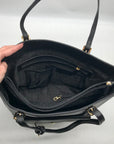 Michael Kors Black Saffiano Leather Jet Set Multi-Function Pocket Tote Bag