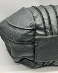 Aqua Madonna Gray Leather Hobo Bag