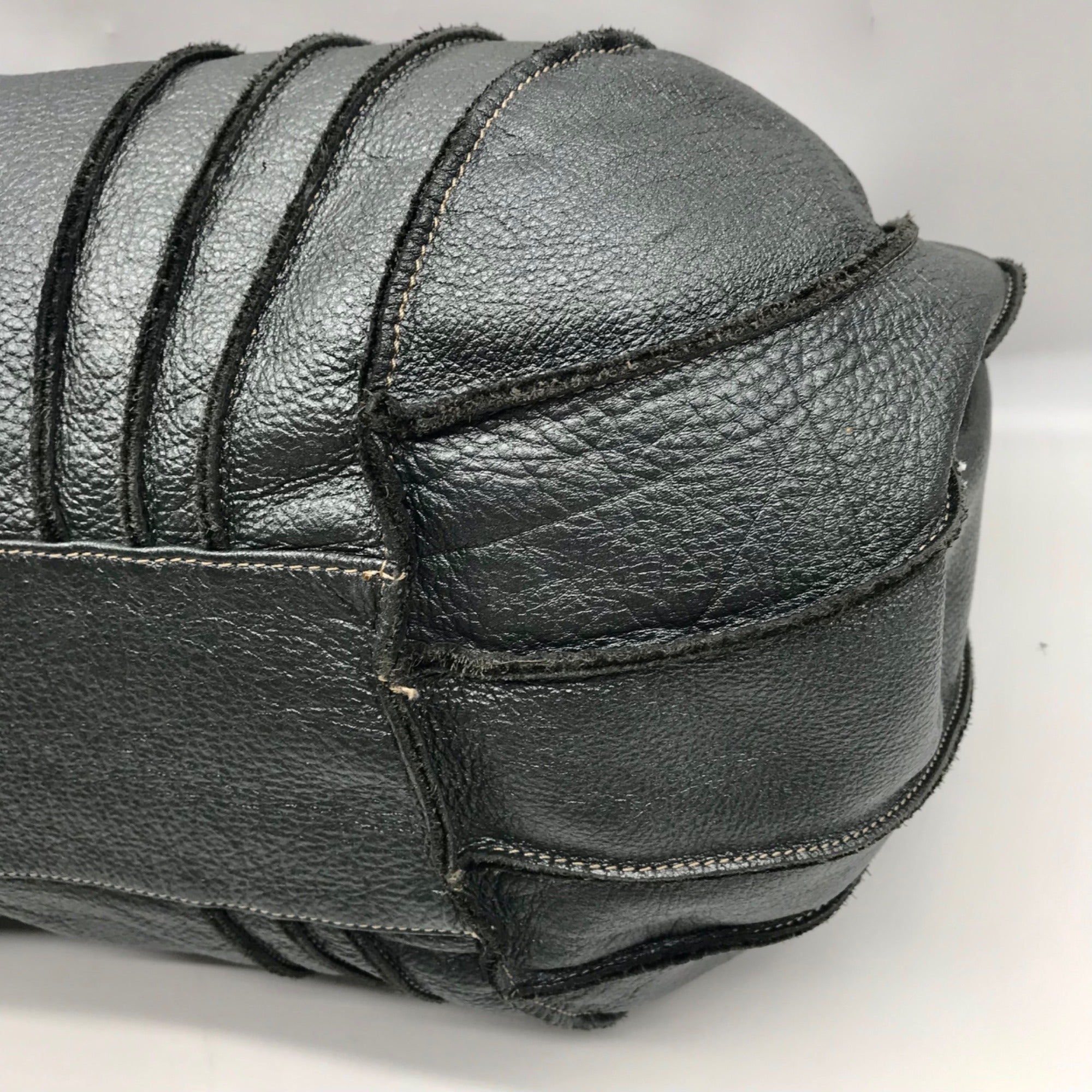 Aqua Madonna Gray Leather Hobo Bag